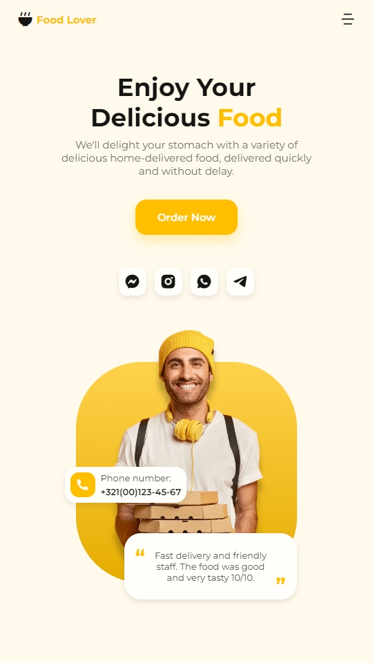 Sendly Courier Mobile View